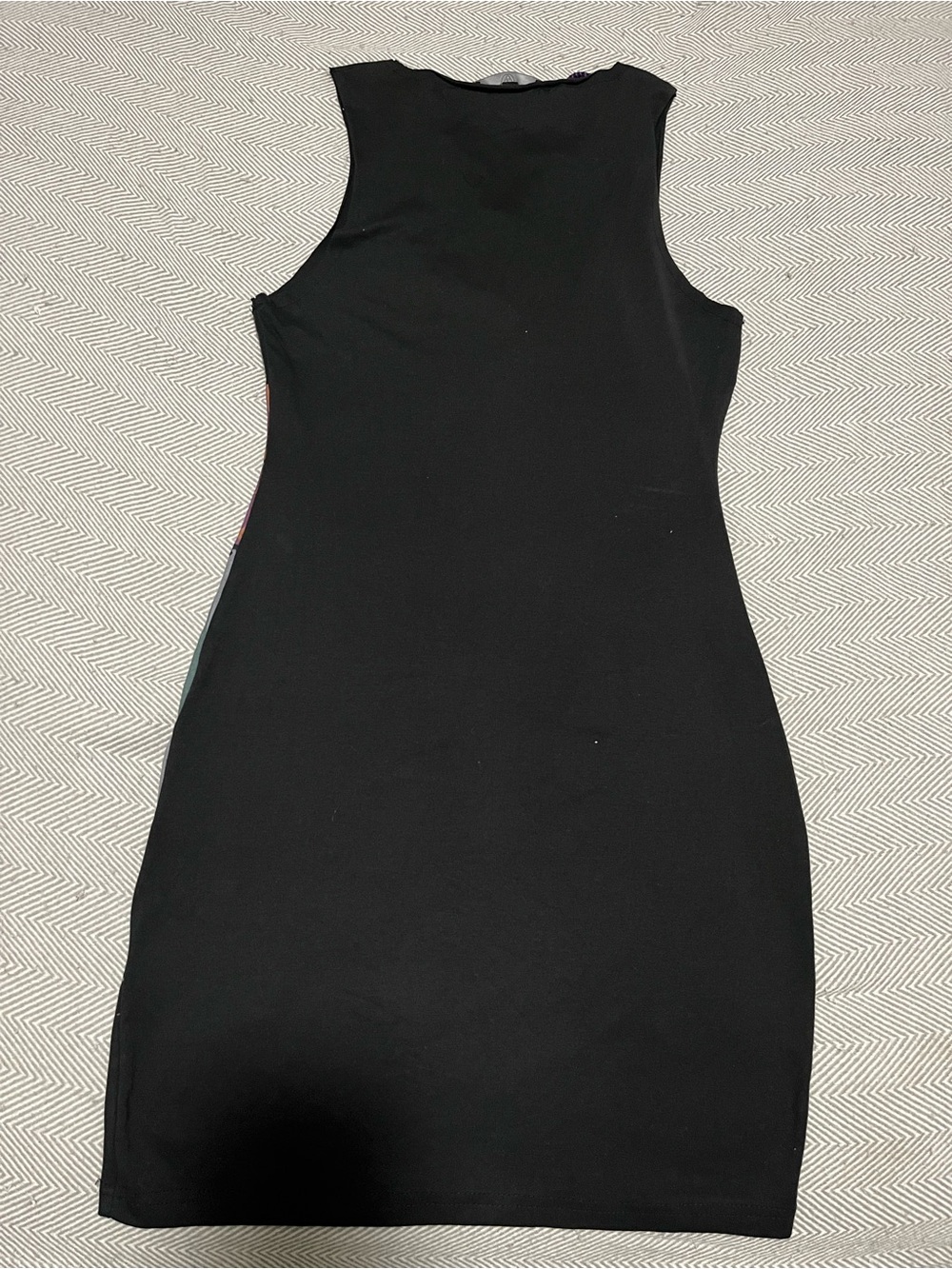 Missguided Black Graphic Lace-Up Mini Dress - Picture 5 of 6